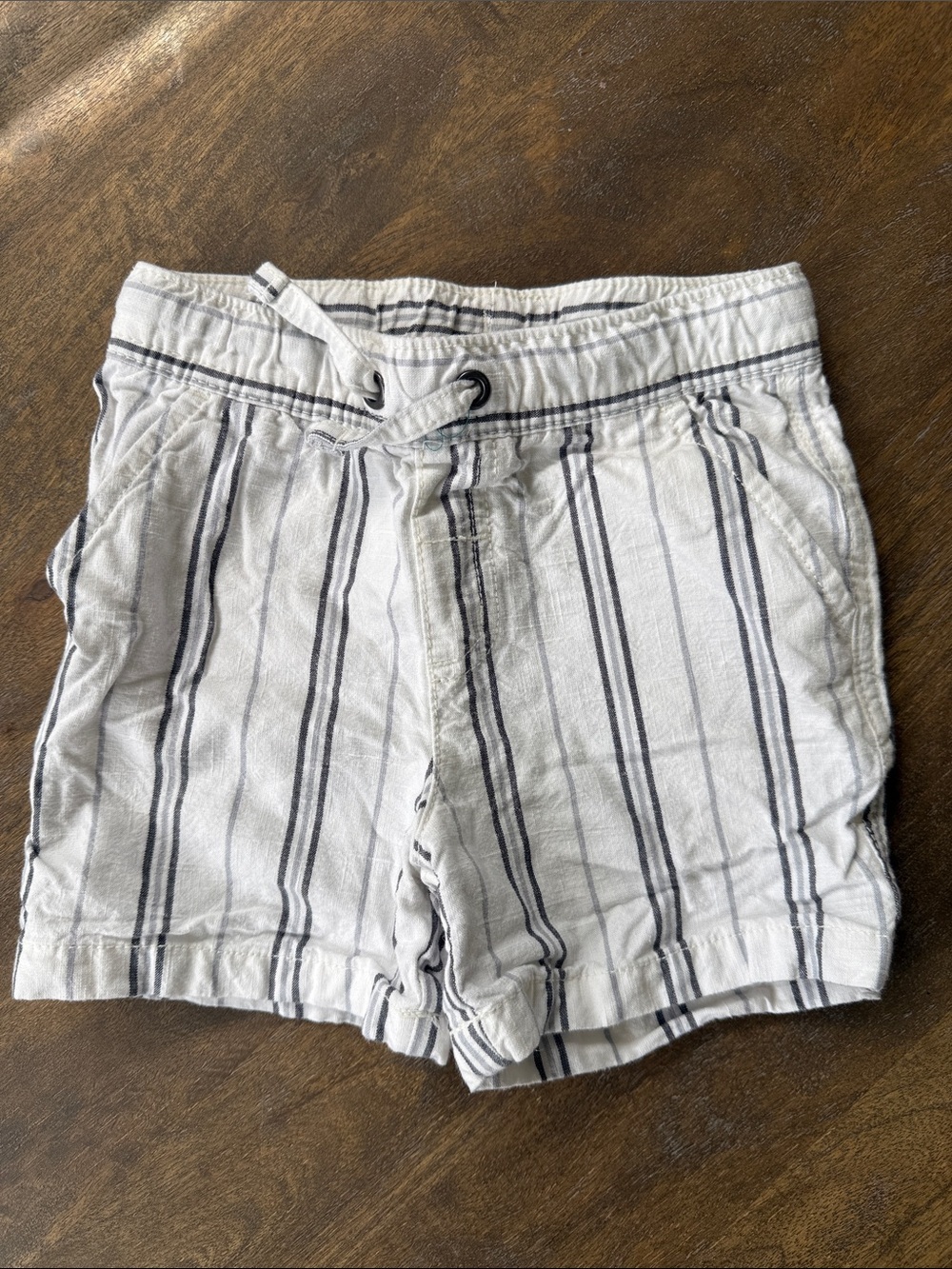Cat & Jack White Shorts with Stripes for Toddler Boy
